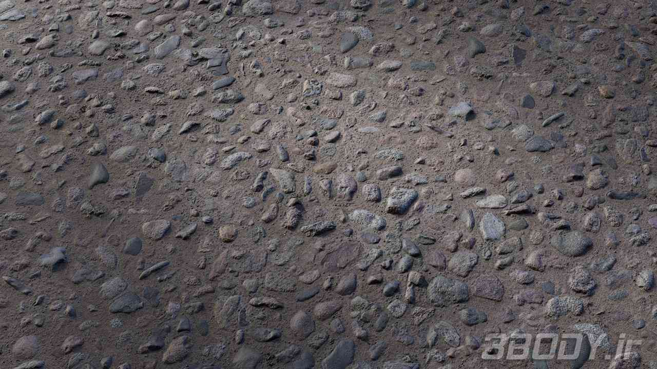 متریال سنگ کف cobblestone floor عکس 1